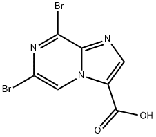 Imidazo[1,2-a]pyrazine-3-carboxylic acid, 6,8-dibromo- 结构式