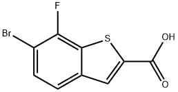 6-溴-7-氟苯并[B]噻吩-2-甲酸 结构式