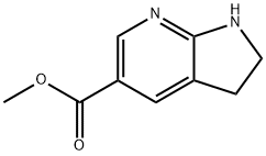 1H-Pyrrolo[2,3-b]pyridine-5-carboxylic acid, 2,3-dihydro-, methyl ester 结构式