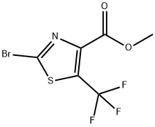 2-溴-5-(三氟甲基)噻唑-4-羧酸甲酯 结构式
