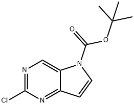 5H-吡咯并[3,2-D]嘧啶-5-羧酸,2-氯-,1,1-二甲基乙酯 结构式