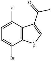 Ethanone, 1-(7-bromo-4-fluoro-1H-indol-3-yl)- 结构式