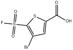 4-溴-5-(氟磺酰基)噻吩-2-羧酸 结构式