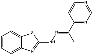 (E)-2-(2-(1-(嘧啶-4-基)亚乙基)肼基)苯并[D]噻唑 结构式