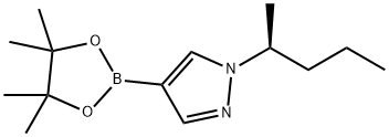 (S)-1-(戊烷-2-基)-4-(4,4,5,5-四甲基-1,3,2-二氧杂硼杂环戊烷-2-基)-1H-吡唑 结构式