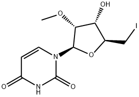 5'-Deoxy-5'-iodo-2'-O-methyluridine 结构式