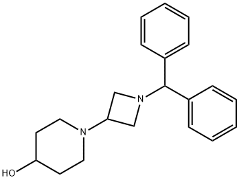 4-Piperidinol, 1-[1-(diphenylmethyl)-3-azetidinyl]- 结构式