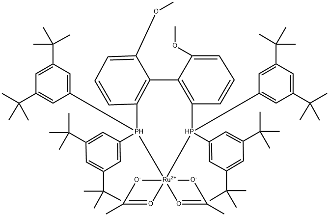 [RU(OAC)2((R)-DTB-MEOBIPHEP)] 结构式