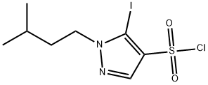 5-iodo-1-(3-methylbutyl)-1H-pyrazole-4-sulfonyl chloride 结构式
