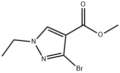 methyl 3-bromo-1-ethyl-1H-pyrazole-4-carboxylate 结构式