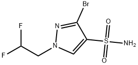 3-bromo-1-(2,2-difluoroethyl)-1H-pyrazole-4-sulfonamide 结构式
