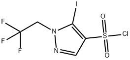 5-iodo-1-(2,2,2-trifluoroethyl)-1H-pyrazole-4-sulfonyl chloride 结构式