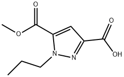 5-(methoxycarbonyl)-1-propyl-1H-pyrazole-3-carboxylic acid 结构式