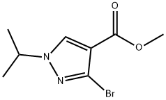 3-溴-1-异丙基-1H-吡唑-4-羧酸甲酯 结构式