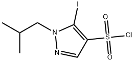 5-iodo-1-isobutyl-1H-pyrazole-4-sulfonyl chloride 结构式