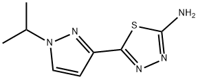 5-(1-isopropyl-1H-pyrazol-3-yl)-1,3,4-thiadiazol-2-amine 结构式