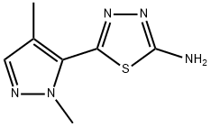 5-(1,4-dimethyl-1H-pyrazol-5-yl)-1,3,4-thiadiazol-2-amine 结构式