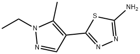 5-(1-ethyl-5-methyl-1H-pyrazol-4-yl)-1,3,4-thiadiazol-2-amine 结构式