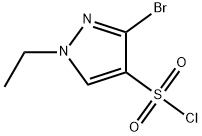 3-bromo-1-ethyl-1H-pyrazole-4-sulfonyl chloride 结构式