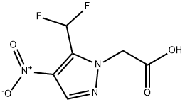 5-(difluoromethyl)-4-nitro-1H-pyrazol-1-yl]acetic acid 结构式