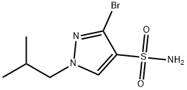 3-bromo-1-isobutyl-1H-pyrazole-4-sulfonamide 结构式