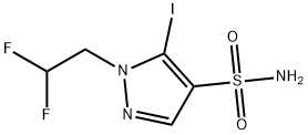 1-(2,2-difluoroethyl)-5-iodo-1H-pyrazole-4-sulfonamide 结构式