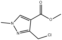 methyl 3-(chloromethyl)-1-methyl-1H-pyrazole-4-carboxylate 结构式