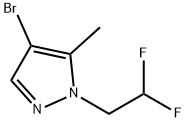 4-bromo-1-(2,2-difluoroethyl)-5-methyl-1H-pyrazole 结构式