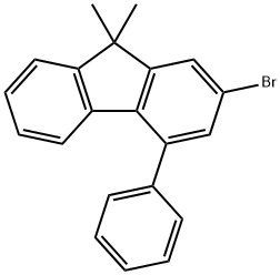 2-溴-9,9-二甲基-4-苯基-9H-芴 结构式