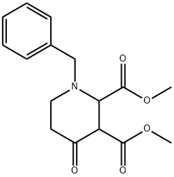 2,3-Piperidinedicarboxylic acid, 4-oxo-1-(phenylmethyl)-, 2,3-dimethyl ester 结构式