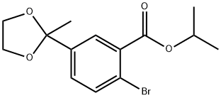 2-溴-5-(2-甲基-1,3-二氧-2-乙基)苯甲酸异丙酯 结构式