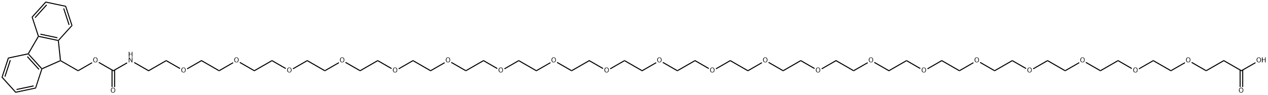 N-芴甲氧羰基-二十聚乙二醇-羧酸 结构式