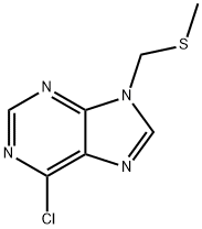 9H-Purine, 6-chloro-9-[(methylthio)methyl]- 结构式