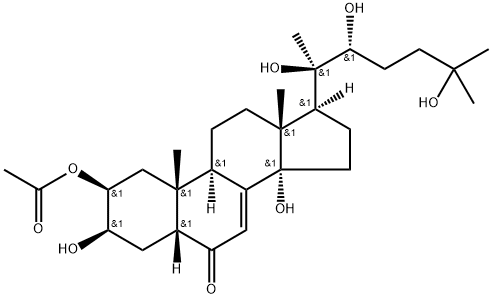 2-乙酰基Β-蜕皮甾酮 结构式