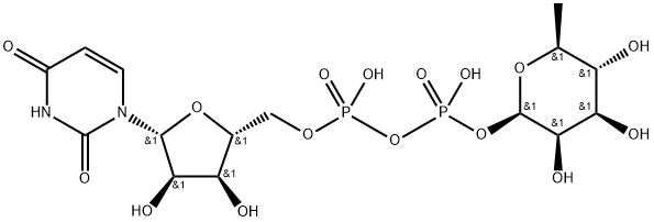 尿苷-5'-二磷酸鼠李糖 结构式