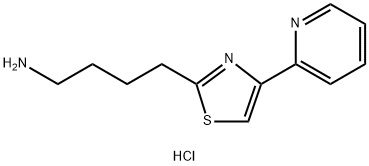 4-[4-(pyridin-2-yl)-1,3-thiazol-2-yl]butan-1-amine dihydrochloride 结构式