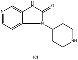 1-(哌啶-4-基)-1,3-二氢-2H-咪唑并[4,5-C]吡啶-2-酮二盐酸盐 结构式