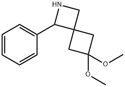 6,6-二甲氧基-1-苯基-2-氮杂螺[3.3]庚烷 结构式