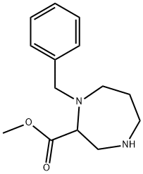 1H-1,4-Diazepine-2-carboxylic acid, hexahydro-1-(phenylmethyl)-, methyl ester 结构式