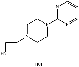 2-(4-(azetidin-3-yl)piperazin-1-yl)pyrimidine dihydrochloride 结构式