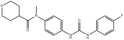 N-(4-(3-(4-Fluorophenyl)ureido)phenyl)-N-methyltetrahydro-2H-pyran-4-carboxamide