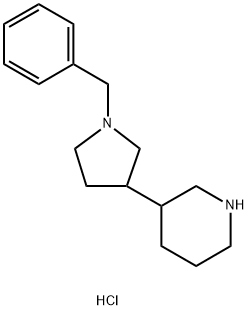 3-(1-Benzylpyrrolidin-3-yl)piperidine dihydrochloride 结构式