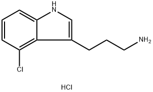 3-(4-Chloro-1H-indol-3-yl)propan-1-amine hydrochloride 结构式