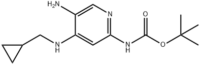 Carbamic acid, N-[5-amino-4-[(cyclopropylmethyl)amino]-2-pyridinyl]-, 1,1-dimethylethyl ester 结构式