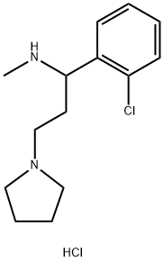 1-(2-氯苯基)-N-甲基-3-(吡咯烷基-1-基)丙-1-胺盐酸盐 结构式