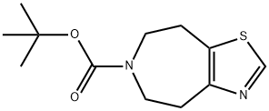 6H-Thiazolo[4,5-d]azepine-6-carboxylic acid, 4,5,7,8-tetrahydro-, 1,1-dimethylethyl ester 结构式