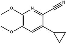 2-Pyridinecarbonitrile, 3-cyclopropyl-5,6-dimethoxy- 结构式