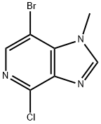 7-溴-4-氯-1-甲基-1H-咪唑并[4,5-C]吡啶 结构式