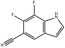 6,7-二氟-1H-吲哚-5-腈基 结构式