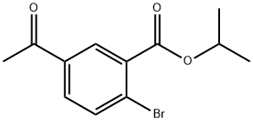 2-溴-5-乙酰基苯甲酸异丙酯 结构式